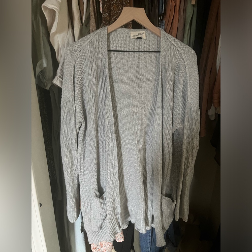 universal thread gray cardigan